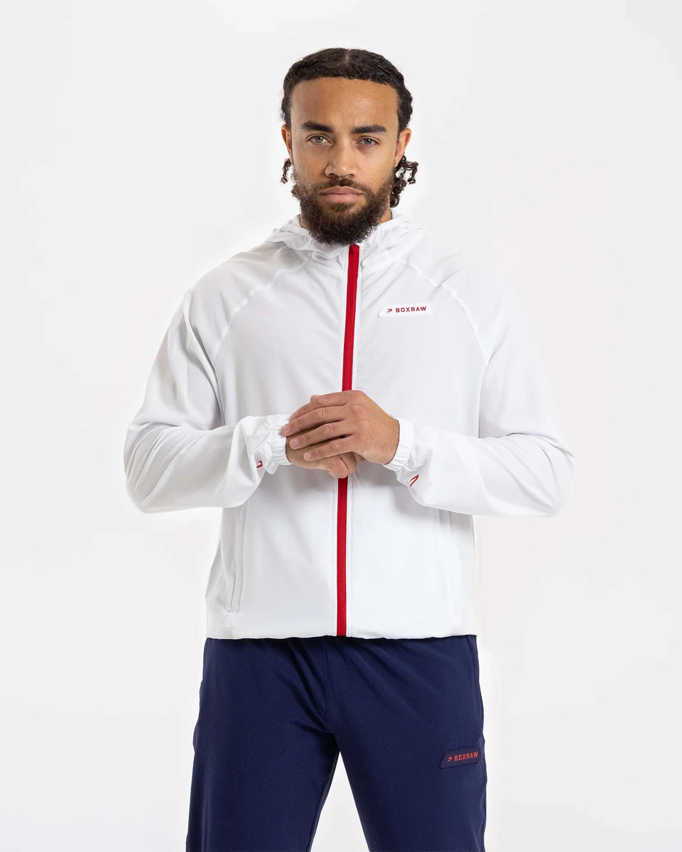 BOXRAW ROBINSON TRAINING JACKET-WHITE – Champs Bxing ltd