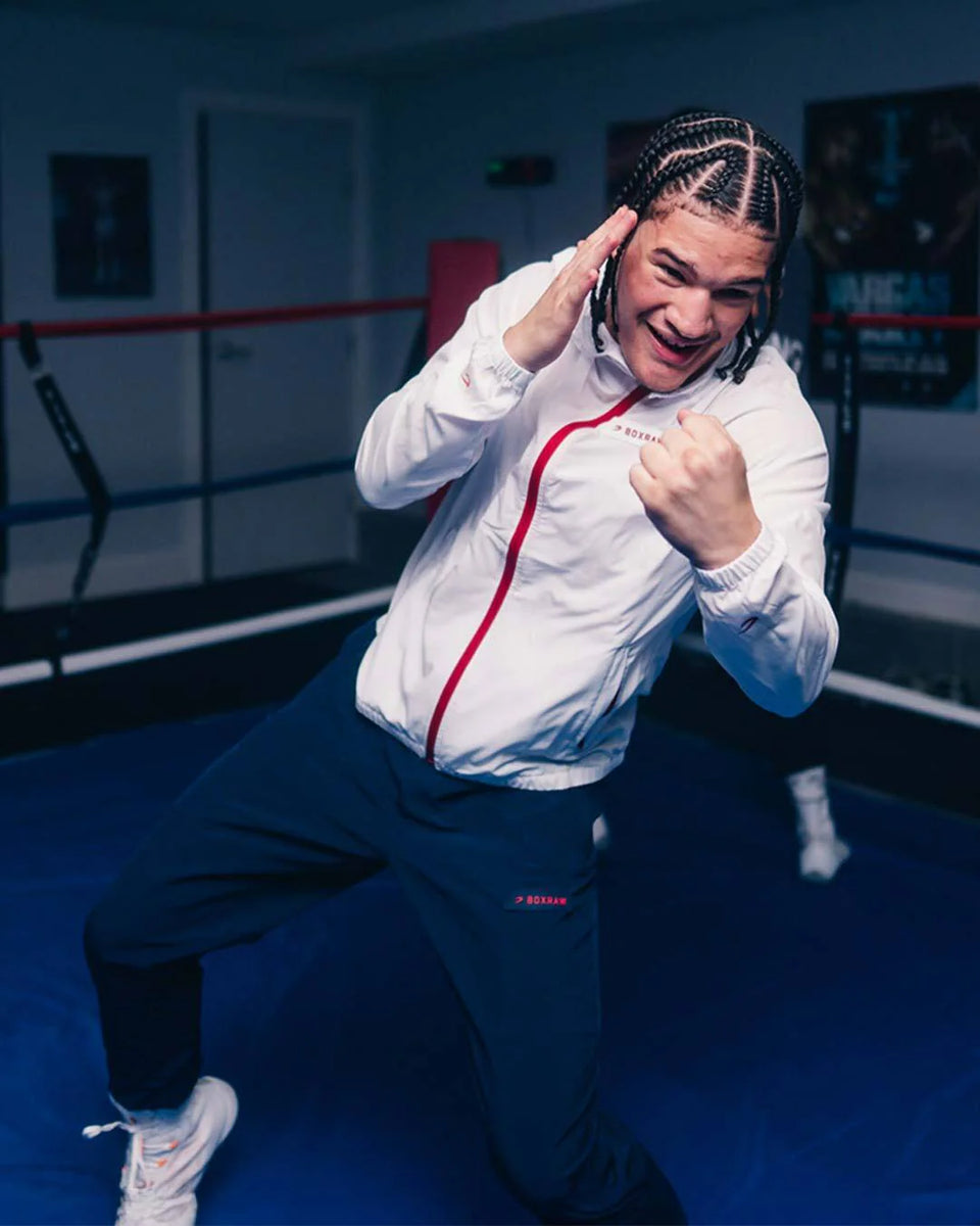BOXRAW ROBINSON TRAINING JACKET-WHITE – Champs Bxing ltd