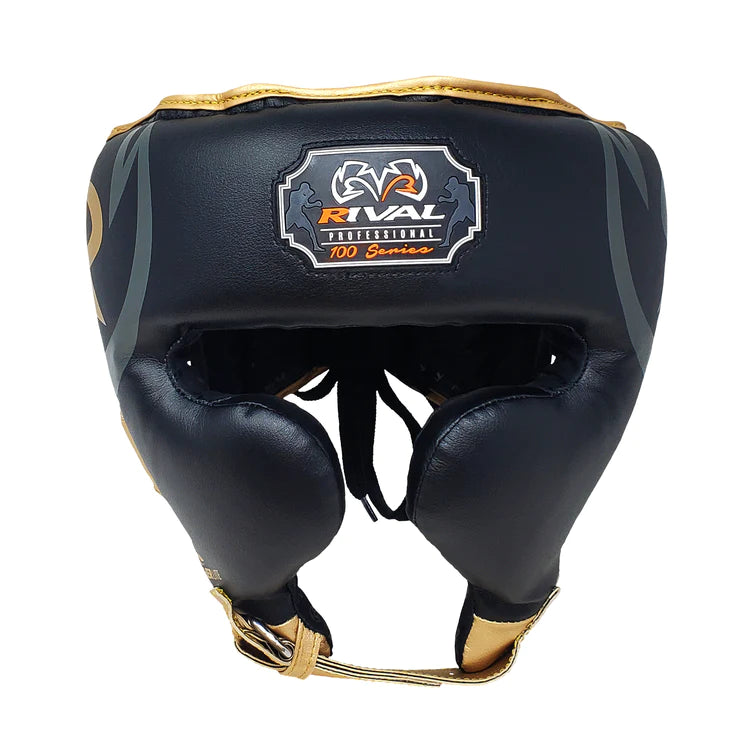RIVAL RHG100 PROFESSIONAL HEADGUARD-BLACK/GOLD – Champs Bxing ltd