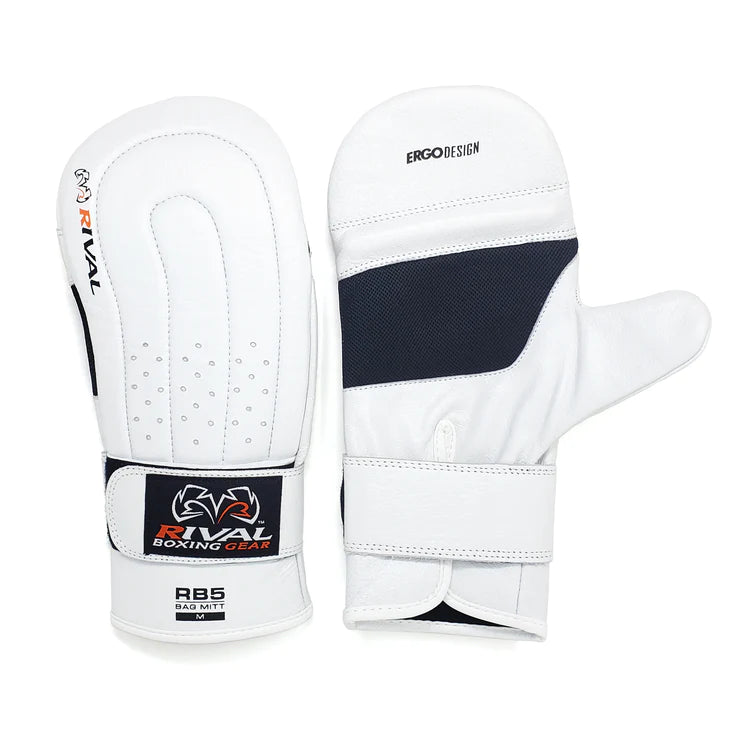 RIVAL RB5 BAG MITTS white – Champs Bxing ltd