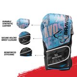BRAVOSE LIMITED EDITION 16OZ STRAP SPARRING GLOVE - BLUE EDITION