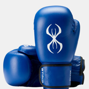 STING WORLD BOXING COMPETITION APPROVED BOXING GLOVES - BLUE