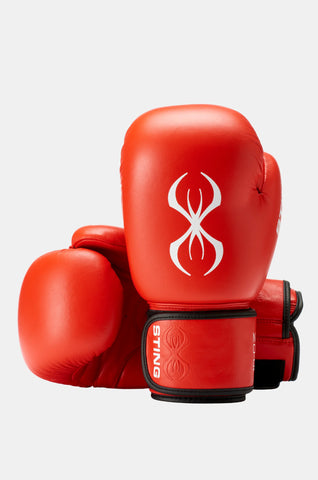 STING COMPETITION APPROVED BOXING GLOVES - RED