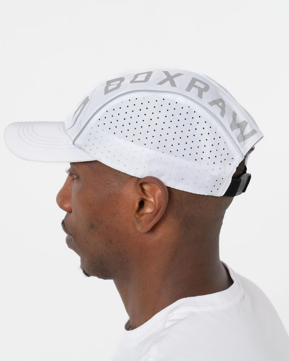 BOXRAW RUNNING CAP-WHITE – Champs Bxing ltd