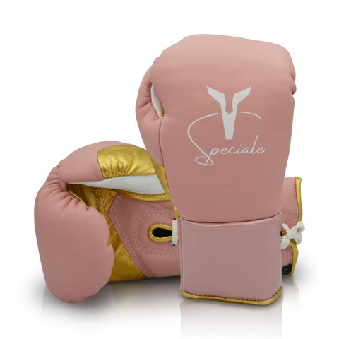 ARES SPECIALE LACE UP BOXING GLOVE - PINK