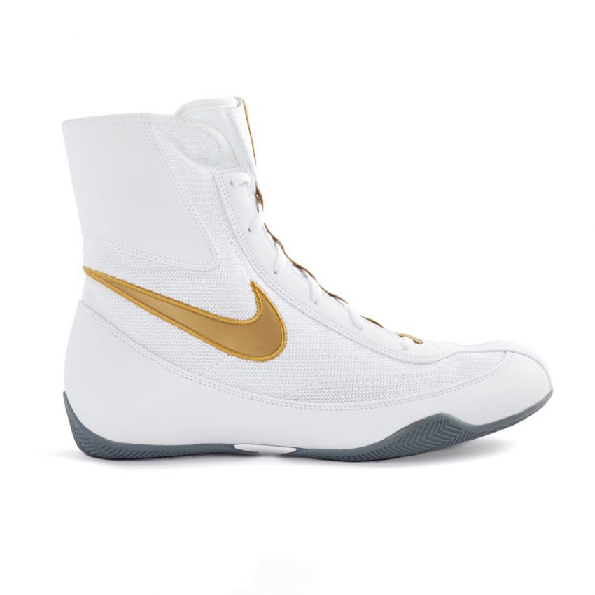 nike white and gold boots
