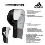 ADIDAS SPEED 50 BOXING GLOVES - GREY