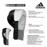 ADIDAS SPEED 50 BOXING GLOVES - GREY