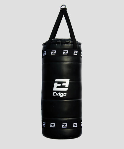 EXIGO® CONTENDER 4ft 50kg QUILTED SYNTHETIC LEATHER PUNCH BAG - BLACK
