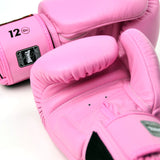 Twins Pink Velcro Boxing Gloves BGVL3