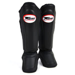 TWINS DOUBLE PADDED SHIN PADS -BLACK