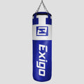 EXIGO® SUPER PRO 4FT 40KG LEATHER PUNCH BAG - BLUE/WHITE