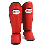 TWINS DOUBLE PADDED SHINGUARDS-RED/BLACK