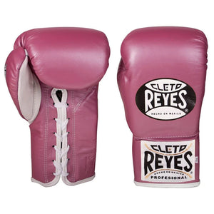CLETO REYES SAFETEC PRO FIGHT GLOVE LACE - PINK/WHITE