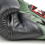Twins Black-Olive Long-Cuff Boxing Gloves BGVL11