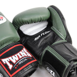 Twins Air Flow Boxing Gloves Olive-Black-White BGVLA2-2T
