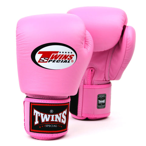 Twins Pink Velcro Boxing Gloves BGVL3