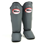 TWINS DOUBLE PADDED SHIN PADS-GREY