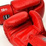 Twins Red Velcro Boxing Gloves BGVL3