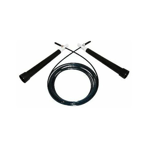 AMPRO ADJUSTABLE 10ft CABLE SPEED ROPE - BLACK