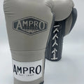 AMPRO HYBRID POWERTECH LACE SPARRING GLOVE - LIGHT GREY/DARK GREY