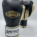 AMPRO HYBRID POWERTECH HOOK & LOOP SPARRING GLOVE - BLACK/GOLD