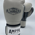 AMPRO HYBRID POWERTECH HOOK & LOOP SPARRING GLOVE - LIGHT GREY/DARK GREY