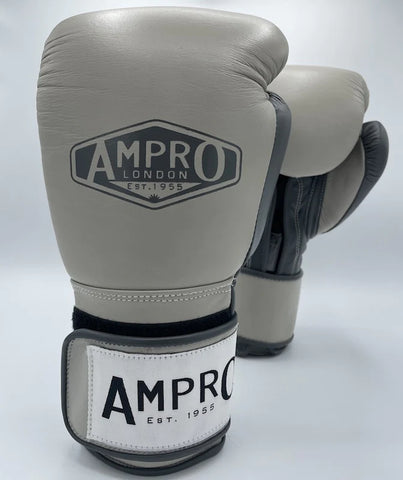 AMPRO HYBRID POWERTECH HOOK & LOOP SPARRING light grey/dark grey