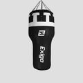 EXIGO® SUPER PRO 3.5FT 40KG LEATHER ANGLE PUNCH BAG - BLACK/WHITE