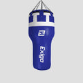 EXIGO® SUPER PRO 3.5FT 40KG LEATHER ANGLE PUNCH BAG - BLUE/WHITE