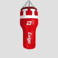 EXIGO® SUPER PRO 3.5FT 40KG LEATHER ANGLE PUNCH BAG - RED/WHITE