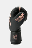 STING AURORA WOMENS VELCRO TRAINING GLOVES -BLACK/LIGHT PINK