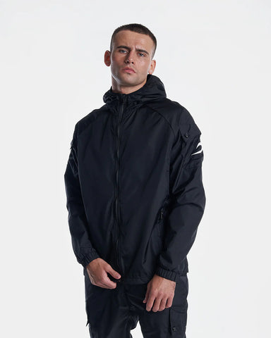 BOXRAW DUNDEE WINDBREAKER JACKET - BLACK
