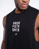 BOXRAW HRDR FSTR SMTR MUSCLE TANK - BLACK