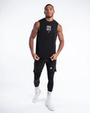 BOXRAW HRDR FSTR SMTR MUSCLE TANK - BLACK