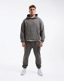 BOXRAW EAST STREET HOODIE - DISTRESSED GREY