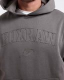 BOXRAW EAST STREET HOODIE - DISTRESSED GREY