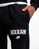 BOXRAW EAST STREET TRACKSUIT BOTTOMS - BLACK
