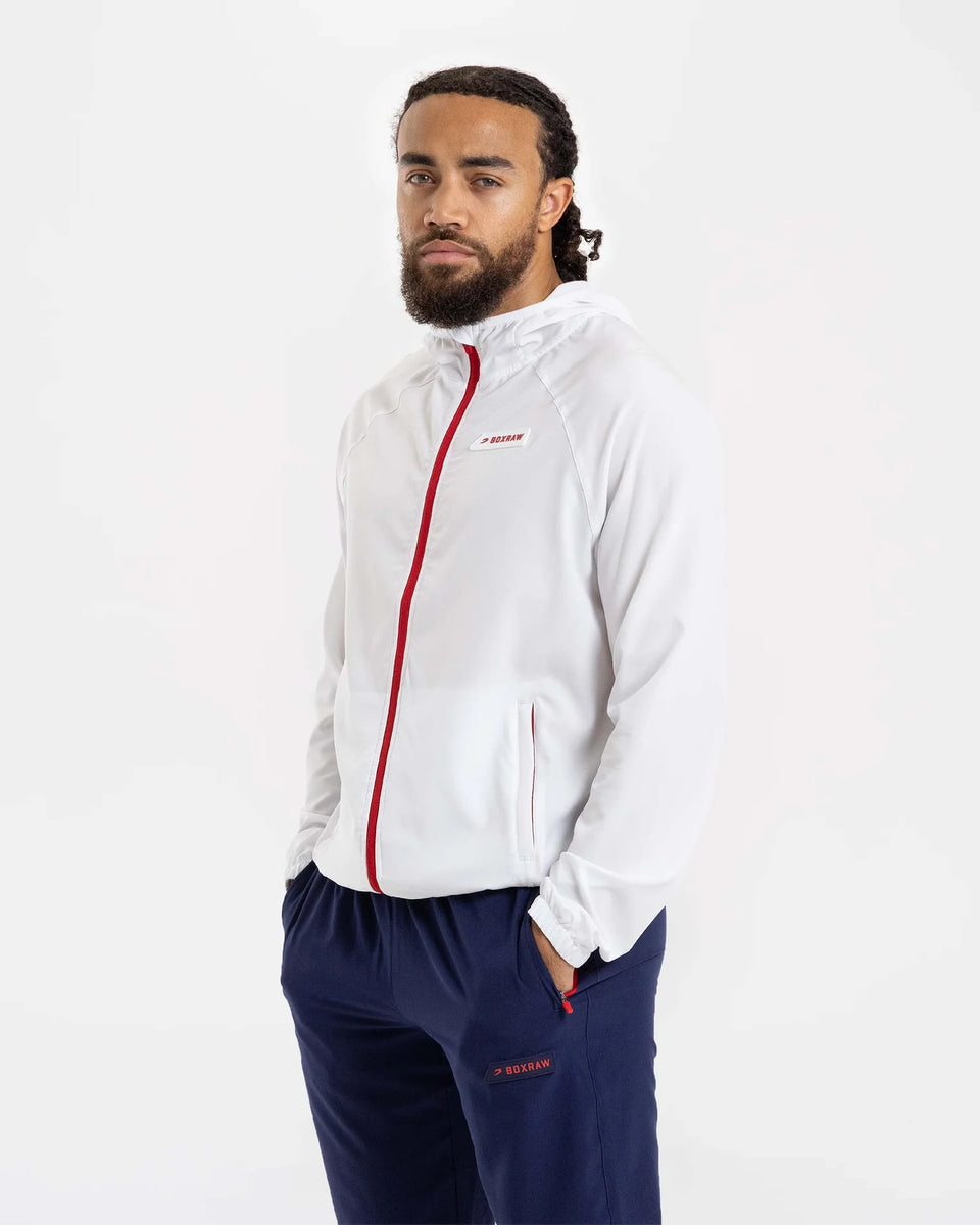 BOXRAW ROBINSON TRAINING JACKET-WHITE – Champs Bxing ltd