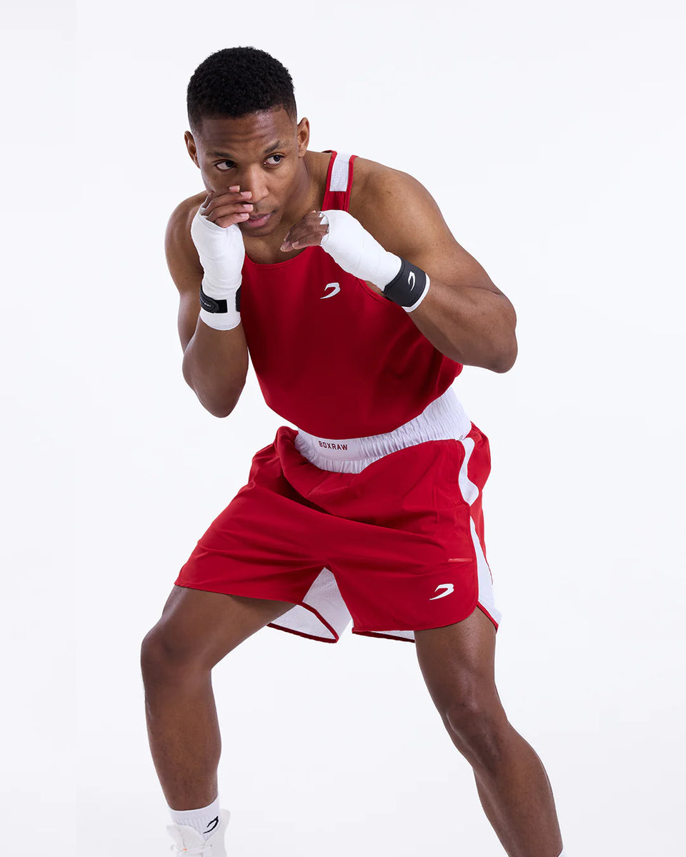 BOXRAW STEVENSON TANK 2.0 - RED/WHITE – Champs Bxing ltd