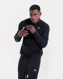 BOXRAW VALDES 1/4 ZIP TOP - BLACK