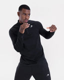 BOXRAW VALDES 1/4 ZIP TOP - BLACK