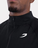 BOXRAW VALDES 1/4 ZIP TOP - BLACK
