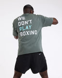 BOXRAW WE DON'T PLAY BOXING OVERSIZED T-SHIRT - GREEN
