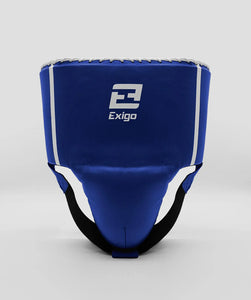 EXIGO® C4 CLASSIC LEATHER ABDOMINAL GUARD - BLUE/WHITE