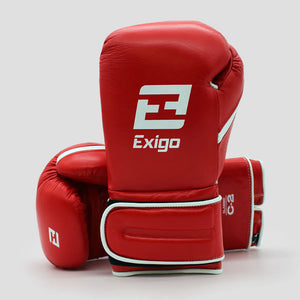 EXIGO® C2 CLASSIC LEATHER STRAP SPARRING GLOVE - RED/WHITE