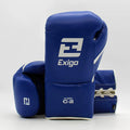EXIGO® C2 CLASSIC LEATHER LACE UP SPARRING GLOVES - BLUE/WHITE