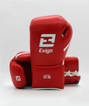 EXIGO® C2 CLASSIC LEATHER LACE UP SPARRING GLOVES - RED/WHITE