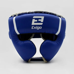 EXIGO® C3 CLASSIC LEATHER HEAD GUARD - BLUE/WHITE