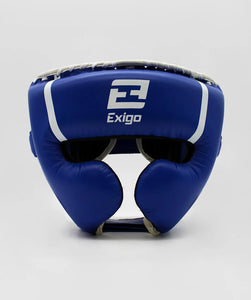EXIGO® C3 CLASSIC LEATHER HEAD GUARD - BLUE/WHITE